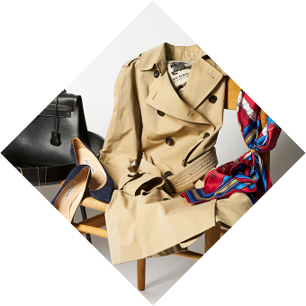 トレンチコートとスカーフ